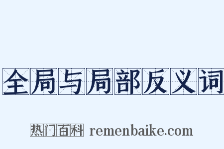 全局与局部反义词是什么意思的图片